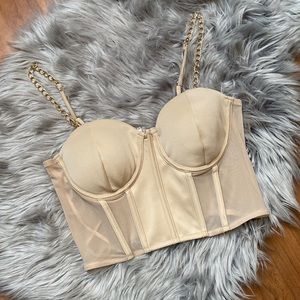 Bustier chain strap top